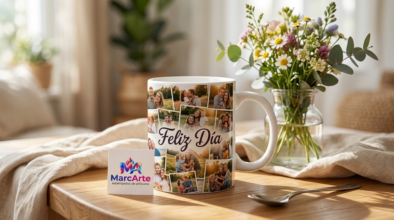 Taza blanca con foto personalizada