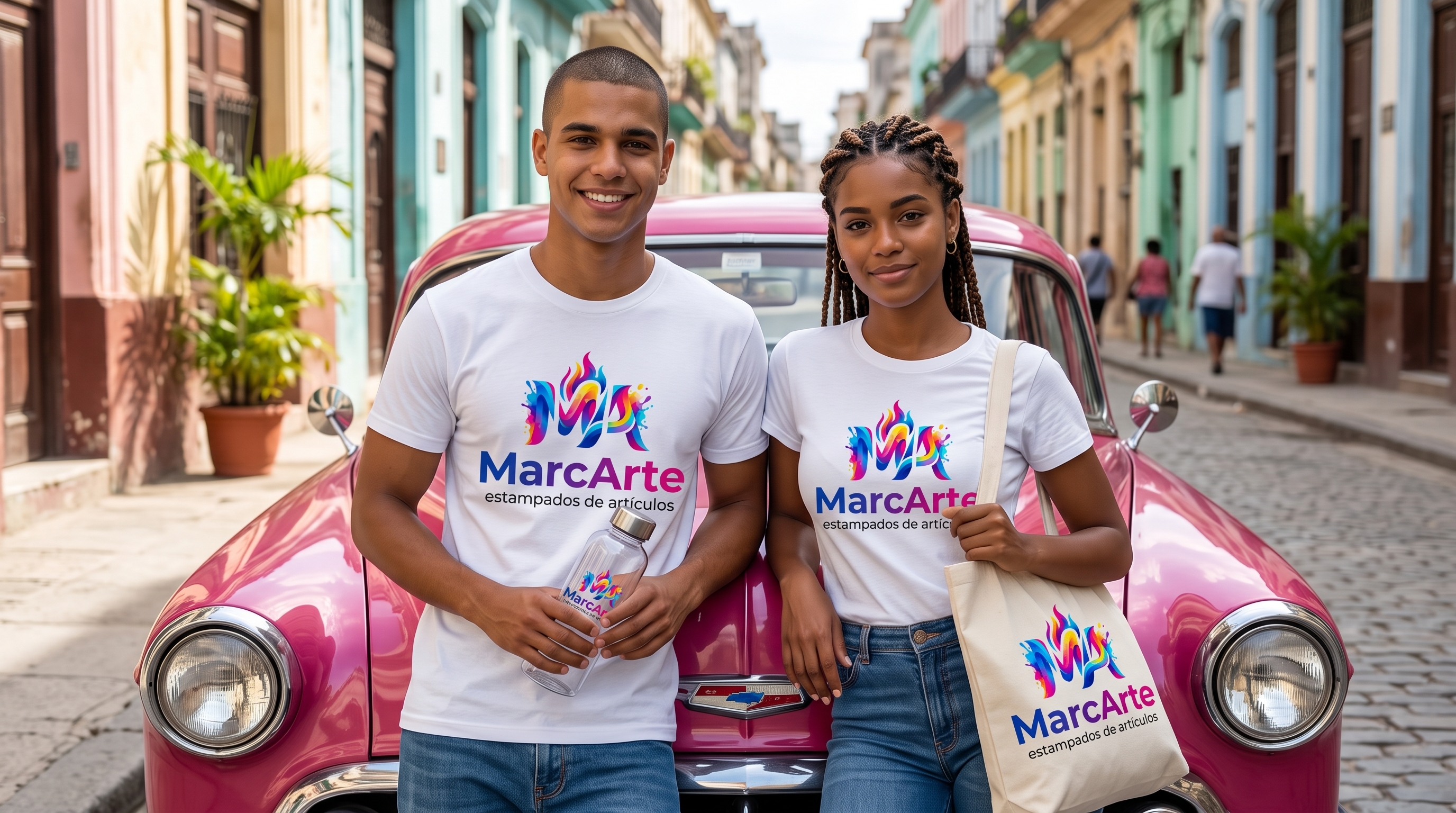 Camiseta blanca con estampado personalizado